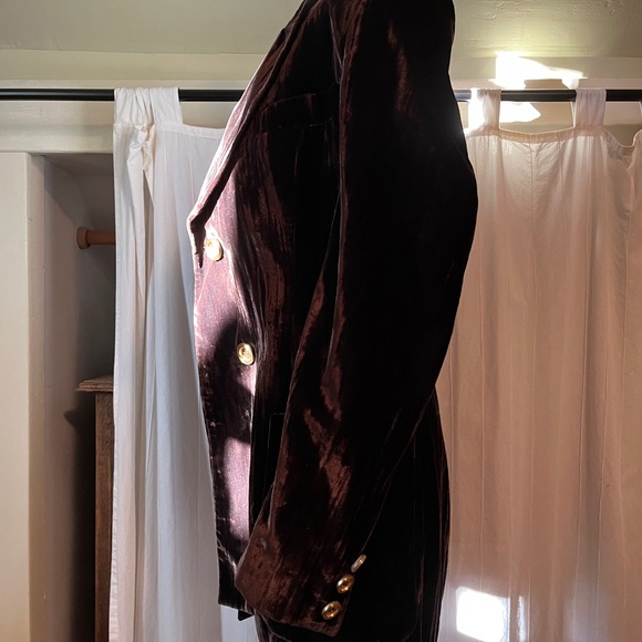 Vintage Dolce Gabbana velvet blazer skirt set - Picture 3 of 7